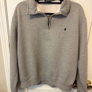 Polo Ralph Lauren Quarter Zip Pullover Men’s XL Gray Fleece Lined